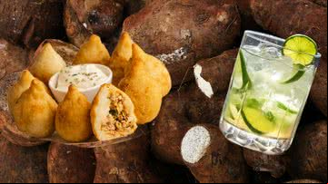 Alguns exemplos de componentes importantes da gastronomia brasileira - Fotos por Daniel Dan outsideclick e HANSUAN FABREGAS pelo Pixabay / Imagem de freepik