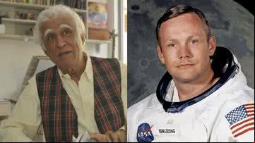 Ziraldo (à esqu.) e Neil Armstrong (à dir.) - Tomaz Silva/ABr e Divulgação/NASA