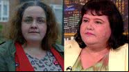 Martha de "Bebê Rena" (à esq.) e Fiona Harvey em entrevista (à dir.) - Reprodução/Vídeo e Divulgação Netflix