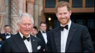 O rei Charles (então príncipe) e o príncipe Harry em 2019 - Getty Images