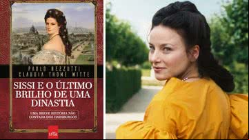 Capa do livro "Sissi e o último brilho de uma dinastia" e imagem da série "A Imperatriz" - Reprodução / Divulgação/Netflix
