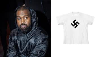 Site de Kanye West sai do ar após venda de camisetas com suástica - Getty Images e Reprodução