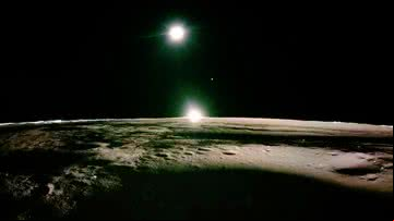 Pôr do sol visto da Lua - Divulgação