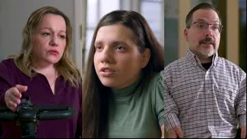 Nicole DePaul, Natalia Grace e Vince DePaul, respectivamente - Reprodução/Vídeo/YouTube/@investigationdiscovery