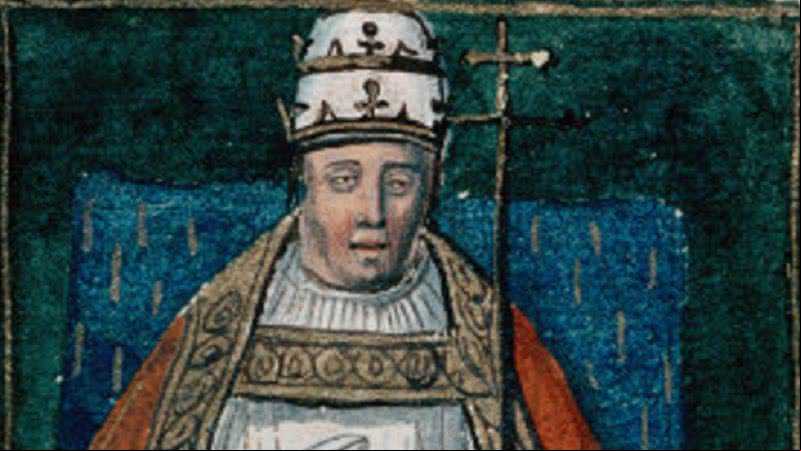 O papa Bonifácio VIII - Domínio Público