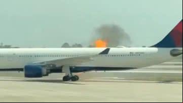 Aeronave acabou pegando fogo nos EUA - Divulgação/X