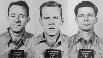 Clarence Anglin, John William Anglin e Frank Lee Morris, respectivamente - Getty Images