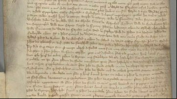 Trecho de carta encontrada - Divulgação/Arquivos de Hampshire e do Conselho do Condado de Hampshire