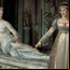 Escultura e retrato representando Pauline Bonaparte