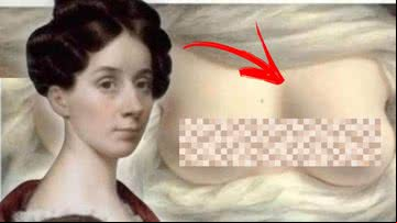 Montagem de Sarah Goodridge com a retratação de seus seios, devidamente censurados - Domínio Público