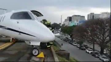 Avião derrapou após pousar em Guarulhos - Reprodução/Videos/Redes Sociais