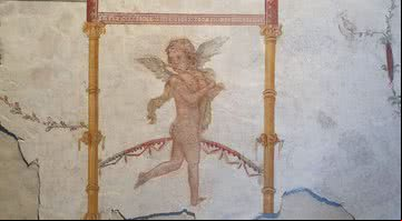 Afresco roubado de Pompeia mostra um querubim - Divulgação/Parque Arqueológico de Pompeia