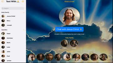 Interface do "Text With Jesus" - Catloaf Software