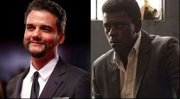 O diretor Wagner Moura e Seu Jorge como Marighella - Getty Images/Divulgação/O2 Filmes